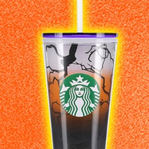 🎃NEW SET OF STARBUÇKS TUMBLERS DRINK CUPS SPOOKY GLOW IN DARK HALLOWEEN - Picture 9 of 10